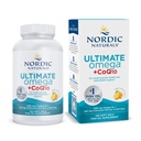 Naturals Nordic Ultimate Omega + CoQ10, Lemon - 120 Gels Soft - 1280 mg Omega-3 + 100 mg CoQ10 - Heart Health, Cellular Energy, Antioxidant Support - Non-GMO - 60 Servings