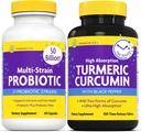 InnovixLabs Multi Probiotic & Curcumin Bundle Multi-Strain Probiotic (60 capsule de timp-Release) Curcumina Turmeric (100 comprimate de timp-Release). Susţine curajul şi sănătatea imună. *