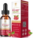 Lukaree Vitamina B12 Drops sublingual Vegan B12 Vitamine Lichid-Full Spectrum-Metilcobalamină, Adenosyl & Hidroxid B12, pentru energie, Focus, Mood & Immune Support- 2 Luna de aprovizionare, 2 fl oz