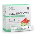 Electroliti de putere pura, aroma de castravete pepene verde, 5.13 oz (145.6 g), 30 Serviri (30 Pachete), 5 Calorii si 0 g Zahăr Per Serving, non-GMO, NSF Certified for Sport, Dr. Mercola