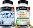 BioSchwartz Respiratory & Imunum Lung Supplement with Quercetin (1 lună de aprovizionare) Plus 7 in 1 Immun Supplement Supplement with Antioxidanti (2 lună de aprovizionare)