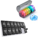 2 Pack Săptămânal Pill Organizator 7 zi 2 ori pe zi, Sukuos mari de pastile de zi cu zi pentru pastile / Vitamin / Fish ulei/Supplements, BPA pastile gratuit, Ușor de curățat