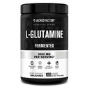 Fabrica Jacked L-Glutamine pulbere 100 Serviri - Vegan Fermentat L Glutamina Supliment pentru post antrenament Recuperare musculara, Imunitate, Digestive Sanatate 
