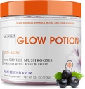 Geniul Brand Glow Pottion - Daily Skincare Supplement for Glowing Skin - Suportă hidratarea, elasticitatea, funcția imunitară de sănătate și creier - Powered by Nootrops - Acai Berry - 30 Servings