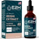 Suplimentul Reishi Mushroom - Absorbţie mai rapidă decât capsulele Reishi Mushroom sau pulbere - Extrasul nostru Reishi Mushroom promovează longevitatea - Tinctură Reishi ciuperci - 2 Fl Oz de E2H