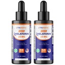 Vitamatic 2-Pack Melatonina 20mg Picături lichide - 2 fl oz (59 ml) Fiecare - Aromă naturală Berry - non-GMO, Supliment vegetarian pentru adulți