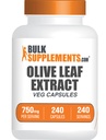 BulkSupplements.com Olive Leaf Extract capsule - Olive Leaf Supliment, Olive Leaf Capsule - Immune Support, Gluten Free, 1 Capsule per Serving, 240 Veg Capsule (Pachet de 1)