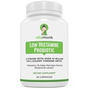 VitaMonk Probiotice Histamine scăzute lupta intoleranta histamina si suport sanatate echilibrata Gut - Histamine Probiotic gratuit pentru cei cautati imbunatatiri de sanatate cu controlul histamina -60 capsule