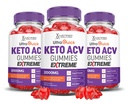 (3 Pachet) Ultra Quick Keto ACV Gummies Extreme 2000MG Ultraquick Keto Gummies Apple Cidru Oţet Formulat cu rodie Beet Juice Powder B12 Vegan Non OMG 180 Gummys