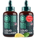 Colagen Peptides lichid cu picături de biotină - 30.000mcg Colagen lichid pentru femei și bărbați plus Biotin - Piele tinerească, creșterea părului, unghii puternice - Vitamine de păr pentru pierderea părului - Aroma de lamaie - 2x2oz