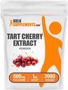 BulkSupplements.com Tart praf extract de cireşe - supliment de cireşe tartă, supliment vegetal - sursă antioxidantă, gluten gratuit, 500 mg per servire, 5 kg (11 lbs) (Pachet de 5)