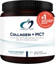 Design-uri pentru sănătate Colagen + MCT, nearomatizate - Hidrolizate Peptide de colagen Fed cu praf de ulei MCT pentru a promova focalizarea mentală, energie susținută, Skin & Gut Health (30 Servings)