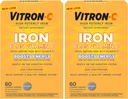 Vitron-c Suplimente de fier cu potenţă mare 60 Ct (Pachet de 2)
