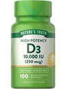 Adevărul naturii D3 Vitamina 10.000 UI Softgels Supliment 