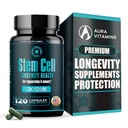 Premium Suplimente de celule stem 1000 mg (120 Caps) Boost Imunitatea, Reduce durerea articulară, Suport Anti-Aging Natural & Longevity cu Spirulina & Chlorella pentru Vitality, Celulas Madre Health Formula