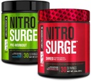 Jacked Factory Nitrosurge Pre-Workout in Blue Raspberry & Watermelon Nitrosurge Shred Thermogenic Pre-Workout for Men & Women