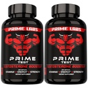Prime Labs Testosteron Supliment pentru bărbaţi (2-Pack) - Rezistenţă, Endurance, Energie, & Putere - Men's Testosteron Booster & Workout Supliment - 120 Caplets