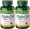 Ulei natural de pește bounty (Odorless) 1000 Mg, 240 Softgels (2 X 120 sticle conte)
