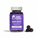 Baby Blues Berry Boost pentru mame, Imunitate Elderberry Gummies Suport Immune Supliment cu vitamina C și zinc pentru adulți, non-GMO Sistem imunitar Vitamine Booster Vegan Gluten Gumies gratuite, 60pcs