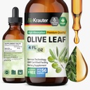 BIO KRAUTTER Olive Leaf Extract lichid - Olive Leaf Tincture for Immune Support - Alcool și zahăr gratuit - Vegan picături 4 Fl.Oz.