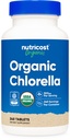 Nutricost Organic Chlorella 500mg, 240 comprimate - Gluten gratuit, non-GMO