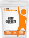 BulkSupplements.com Zinc Orotate Pulbere - Zinc Minerale Supliment, pentru suport imunitar - Gluten gratuit, 200 mg per Serving, 1kg (2,2 lbs) (Pachet de 1)