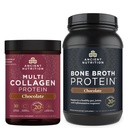 Nutritie Antica Multi Colagen Pulbere Proteina, Ciocolata, 40 Serviri + Bronth Proteine Pulbere, Ciocolata, 40 Serviri