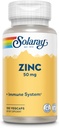 zinc 50mg Solaray 100 Veg Cap - ambalaj de 3