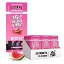 Design nutritional Colagen lichid LPS si supliment de proteine Whey - non-GMO băutură, zahăr-gratuit - promovează sănătos piele și păr pentru bărbați și femei, pepene verde, Single Serve (25 Pachete)