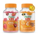 Zinc de viață 25mg Copii + Vitamina C Copii, Gume Bundle - mare Tasting, Suplimentul de vitamine, Gluten gratuit, OMG gratuit, Guma de mestecat