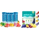 Venture Pal Sugar Pachete de praf Electrolit gratuit & Tablete Electrolit cu melt rapid, Electrolit Sport pentru rularea de ciclism nutritie...