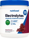Nutricost Electrolit Complex Powder (120 Servings, struguri) - Hidratare supliment Drink Mix cu vitamine și minerale