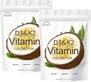 Geluri moi de ulei de nucă de cocos, vitamina D3 10000 ui Plus K2 (MK-7) 200 mcg, vitamina D3 K2 Suplimente Softgels, Vitamina D3 K2 ulei de cocos Softgels 300 Geluri
