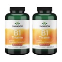 Swanson Vitamina B1 (Thiamin) - Promoveaza metabolice sanatoase si ofera suport energetic - Suplimentul natural de vitamine suporting Optimum Nervilor Functie celula - (250 capsule, 100 mg fiecare) (2 ambalaj)