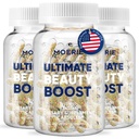 Moerie Cresterea parului Suplimentul pentru femei si barbati - Piele de par si unghii Vitamine cu Biotin, Q10 & Minerale - Pentru mai gros, parul mai plin si pierderea parului - Sistem avansat de livrare margele - 180 pastile