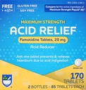 Rite Ajutor Acid Reducere, Putere maximă Famotidină Tablete, 20 mg - 2 Sticle, 85 Conte Fiecare (170 Conte Total)