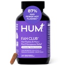 HUM Fan Club Menopause Supliment probiotic, Estrogen Menopauza gratuit Suplimente pentru femei, non-hormonale, Suporturi Energie & Hot Flashes, Extract de semințe de struguri și rubarbă siberiană, 30 capsule Vegan