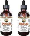 Spirulina Extract de lichid fără alcool, Spirulina organică (Arthrospira platensis) Algae Glicerite naturale Suplimentul Herbal, Hawaii Pharm, SUA 2x2 fl.oz