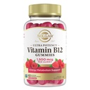 Solgar Metil B12 Gummies pentru adulți 1500mcg Ultra Potenta Vitamina pentru energie și suport metabolic, Zmeură Aroma, Vegan & Gluten-Gummy gratuit pentru femei și bărbați, 2 lună de aprovizionare, 60 Serviri, 2g zahăr