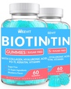 Gume de zahăr-Biotin gratuit, Gume Biotin și Colagen Gumies cu Keratina, Acid hialuronic pentru femei și bărbați 