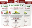 Leonflax, 100% Authentic Canadian Flax Seed, All-Natural, High Fiber Content, Dietery Supplement to Imbunatatirea Sanatatii Digestive, 18 Oz, Bag, Natural Health Corporation (Pachet de 3)
