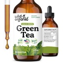 Ceai verde sălbatic și organic picături lichide extract - Antioxidant-Rich Suplimentul de ceai verde - aprovizionare 2-luna - Vegan, zahăr și alcool liber Camellia Sinensis Tinctură - 4 fl oz