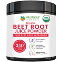 Pudră de suc de sfeclă organică - 20:1 Pulbere de sfeclă de concentrare organică - Suport de circulaţie - Bogat în oxid de azot - 100 de serviri presate la rece de pudră de sfeclă- 12,3oz