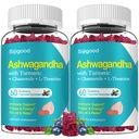 2 Pack Ashwagandha Gummies, Suport pentru imunitate, Relaxare, Calm Mood & Zzz, Ashwagandha Suplimente pentru bărbați și femei, Aroma de afine naturale, 120 Conte