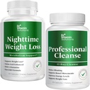 DR VITAMIN SOLUŢII Nopții Fat Burner & 15 Ziua Curățare pentru pierderea în greutate și balonare, Bundle, 90 Capse