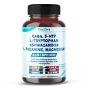 GABA, 5-HTP L-Tryptofan Ashwagandha Chamomile L-Theanin Magneziu - Made in USA