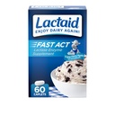 Lactaid Act Rapid Lactoza Intoleranta Relief Caplete, Lactase Enzyme pentru a preveni gaz, Blooting și diaree Datorită sensibilităţii la lactoză, Suplimente uni-serve pentru călătorie și On-The-Go, 60 Conte