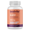 BESTVITE 5-HTP 400mg per capsulă (60 capsule vegetariene) - Fără Stearates - Vegan - Non OMG - Gluten Free - Extra Putere 5HTP