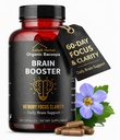 Bacopa, Organic Brain Booster, Nootropic Brain Supplement, Bacopa Monnieri/Brahmi, for Mental Sharpness, Focus, Memory, and Cognitive Wellness, 120 Capsules 500mg, 2 Luna de aprovizionare