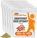 BulkSupplements.com Grapefruit Seed Extract de pulbere - Grapefruit Seed Supplements, Antioxidant Source - Herbal Supplement, Gluten Free, 250mg per Serving, 5kg (11 lbs) (Pachet de 5)